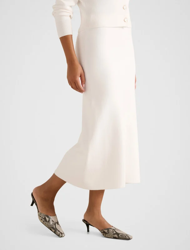 forever new  ALLY High Waist Knitted Midi Skirt for Women | Best Price UAE